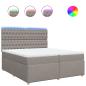 Preview: Boxspringbett mit Matratze Taupe 200x200 cm Stoff