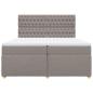 Preview: Boxspringbett mit Matratze Taupe 200x200 cm Stoff