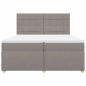 Preview: Boxspringbett mit Matratze Taupe 200x200 cm Stoff