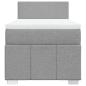 Preview: Boxspringbett mit Matratze Hellgrau 80x200 cm Stoff