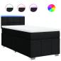 Preview: Boxspringbett mit Matratze Schwarz 90x200 cm Stoff