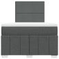 Preview: Boxspringbett mit Matratze Dunkelgrau 120x190 cm Stoff