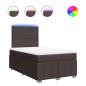 Preview: Boxspringbett mit Matratze Dunkelbraun 120x190 cm Stoff