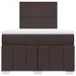 Preview: Boxspringbett mit Matratze Dunkelbraun 120x190 cm Stoff