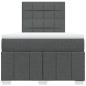 Preview: Boxspringbett mit Matratze Dunkelgrau 120x190 cm Stoff