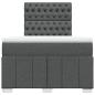 Preview: Boxspringbett mit Matratze Dunkelgrau 120x190 cm Stoff