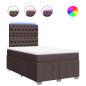 Preview: Boxspringbett mit Matratze Dunkelbraun 120x190 cm Stoff