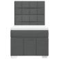 Preview: Boxspringbett mit Matratze Dunkelgrau 80x200 cm Stoff