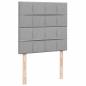 Preview: Boxspringbett mit Matratze Hellgrau 80x200 cm Stoff