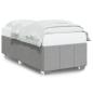 Preview: Bettgestell ohne Matratze Hellgrau 80x200 cm Stoff