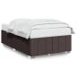 Preview: Bettgestell ohne Matratze Dunkelbraun 120x190 cm Stoff