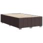 Preview: Bettgestell ohne Matratze Dunkelbraun 120x190 cm Stoff