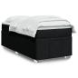 Preview: ARDEBO.de - Boxspringbett mit Matratze Schwarz 90x200 cm Stoff