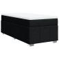 Preview: Boxspringbett mit Matratze Schwarz 90x200 cm Stoff