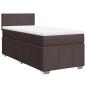 Preview: Boxspringbett mit Matratze Dunkelbraun 100x200 cm Stoff