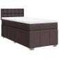 Preview: Boxspringbett mit Matratze Dunkelbraun 100x200 cm Stoff