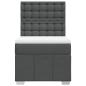 Preview: Boxspringbett mit Matratze Dunkelgrau 80x200 cm Stoff