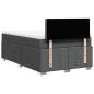 Preview: Boxspringbett mit Matratze Dunkelgrau 120x190 cm Stoff