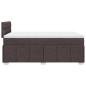 Preview: Boxspringbett mit Matratze Dunkelbraun 120x190 cm Stoff