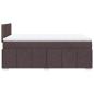 Preview: Boxspringbett mit Matratze Dunkelbraun 120x190 cm Stoff