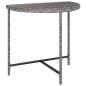Preview: Gartentisch Grau 80x50x75 cm Poly Rattan