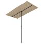 Preview: Sonnenschirm mit Aluminium-Mast 180x110 cm Taupe