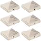 Preview: ARDEBO.de - Pfostenkappen 6 Stk. Pyramide Edelstahl 81 x 81 mm