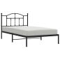 Preview: Bettgestell mit Kopfteil Metall Schwarz 100x200 cm