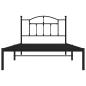 Preview: Bettgestell mit Kopfteil Metall Schwarz 100x200 cm