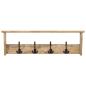 Preview: Wandgarderobe mit 4 Haken Massivholz Mango