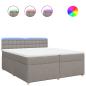 Preview: Boxspringbett mit Matratze Taupe 200x200 cm Stoff