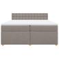 Preview: Boxspringbett mit Matratze Taupe 200x200 cm Stoff