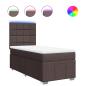 Preview: Boxspringbett mit Matratze Dunkelbraun 100x200 cm Stoff