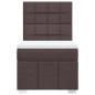 Preview: Boxspringbett mit Matratze Dunkelbraun 100x200 cm Stoff
