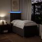 Preview: Boxspringbett mit Matratze Dunkelbraun 100x200 cm Stoff