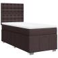 Preview: Boxspringbett mit Matratze Dunkelbraun 100x200 cm Stoff