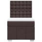 Preview: Boxspringbett mit Matratze Dunkelbraun 100x200 cm Stoff