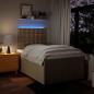 Preview: Boxspringbett mit Matratze Creme 120x190 cm Stoff