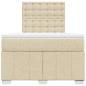 Preview: Boxspringbett mit Matratze Creme 120x190 cm Stoff