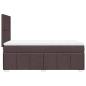Preview: Boxspringbett mit Matratze Dunkelbraun 100x200 cm Stoff