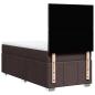 Preview: Boxspringbett mit Matratze Dunkelbraun 100x200 cm Stoff