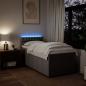 Preview: Boxspringbett mit Matratze Taupe 90x200 cm Stoff