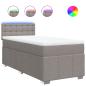 Preview: Boxspringbett mit Matratze Taupe 90x200 cm Stoff