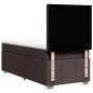 Preview: Boxspringbett mit Matratze Dunkelbraun 100x200 cm Stoff