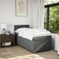 Preview: Boxspringbett mit Matratze Dunkelgrau 80x200 cm Stoff