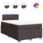 Preview: Boxspringbett mit Matratze Dunkelbraun 120x190 cm Stoff