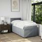 Preview: Boxspringbett mit Matratze Hellgrau 80x200 cm Stoff