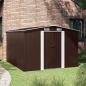 Preview: Gerätehaus 257x298x178 cm Metall Braun