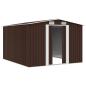 Preview: Gerätehaus 257x298x178 cm Metall Braun