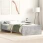 Preview: ARDEBO.de - Bettgestell Betongrau 75x190 cm Holzwerkstoff
